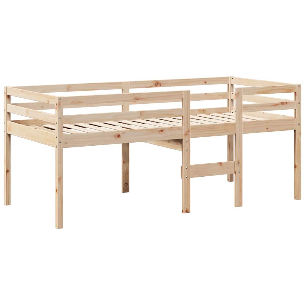 Tömör fenyőfa magasított ágy tetővel 80 x 200 cm 7