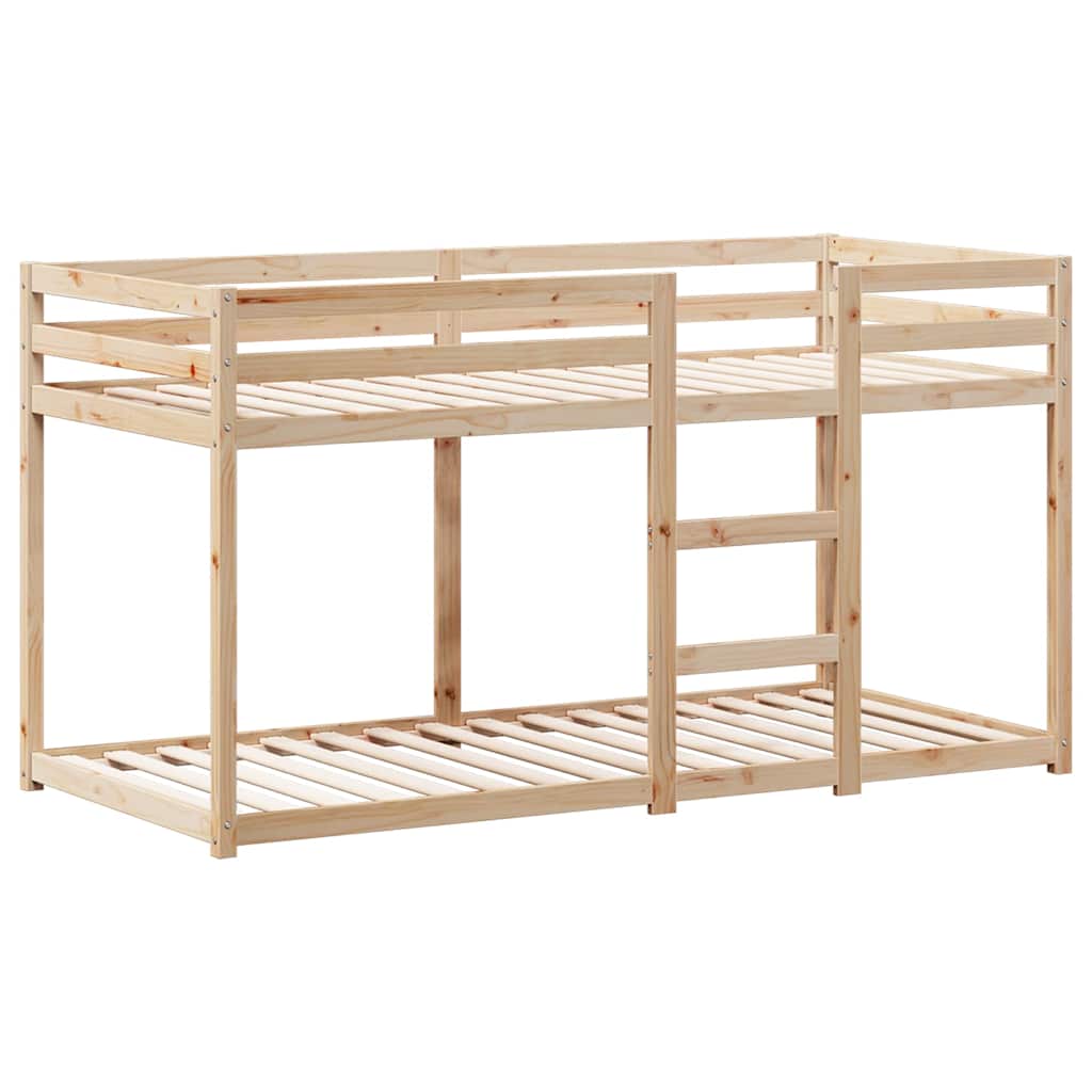 Tömör fenyőfa emeletes ágy matrac nélkül 90 x 200 cm 5