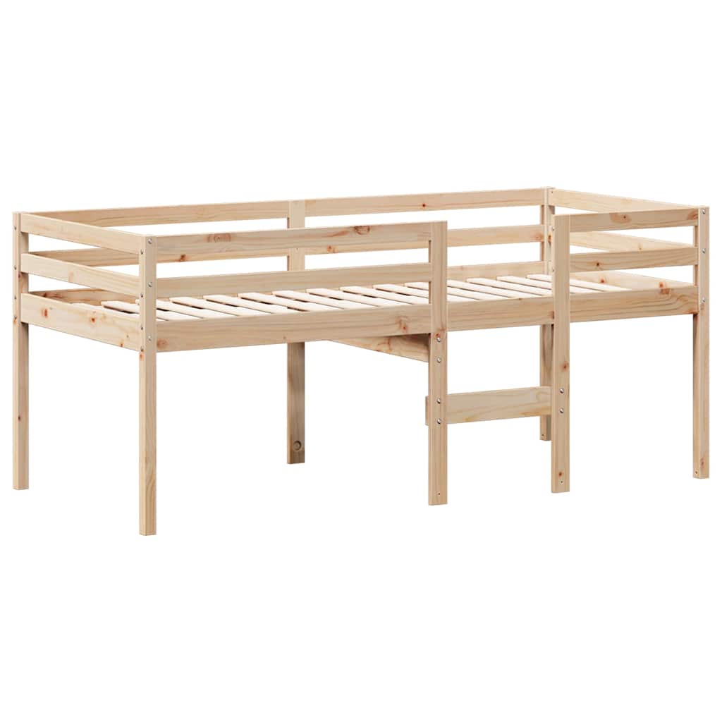 Tömör fenyőfa magasított ágy tetővel 80 x 200 cm 5