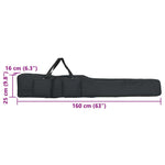 Fekete oxford szövet horgászbottáska 160 cm 7