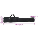 Fekete oxford szövet horgászbottáska 150 cm 7