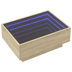Sonoma tölgy szerelt fa dohányzóasztal LED-del 70 x 50 x 30 cm 3