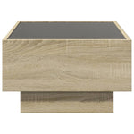 Sonoma tölgy szerelt fa dohányzóasztal LED-del 70 x 50 x 30 cm 7