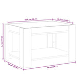Szürke sonoma szerelt fa dohányzóasztal LED-del 73 x 53 x 45 cm 13