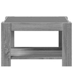 Szürke sonoma szerelt fa dohányzóasztal LED-del 73 x 53 x 45 cm 6