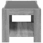 Szürke sonoma szerelt fa dohányzóasztal LED-del 73 x 53 x 45 cm 7