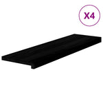 Lépcsőfokok 4 db barna-fekete 90x25x2 cm tömör fa tölgyfa 2