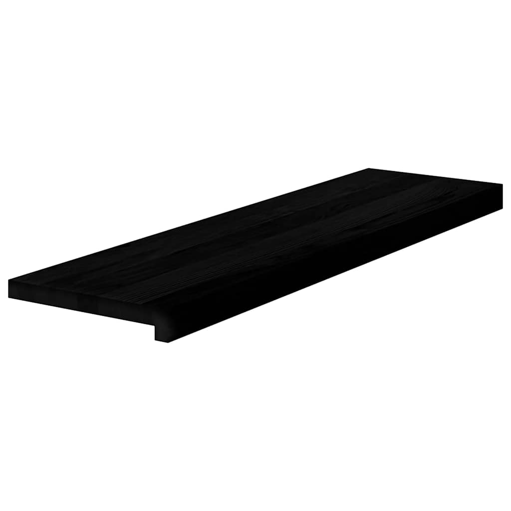 Lépcsőfokok 4 db barna-fekete 90x25x2 cm tömör fa tölgyfa 3