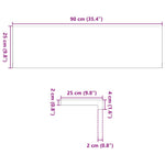 Lépcsőfokok 4 db barna-fekete 90x25x2 cm tömör fa tölgyfa 11