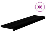 Lépcsőfokok 8 db barna-fekete 100x30x2 cm tömör fa tölgyfa 2