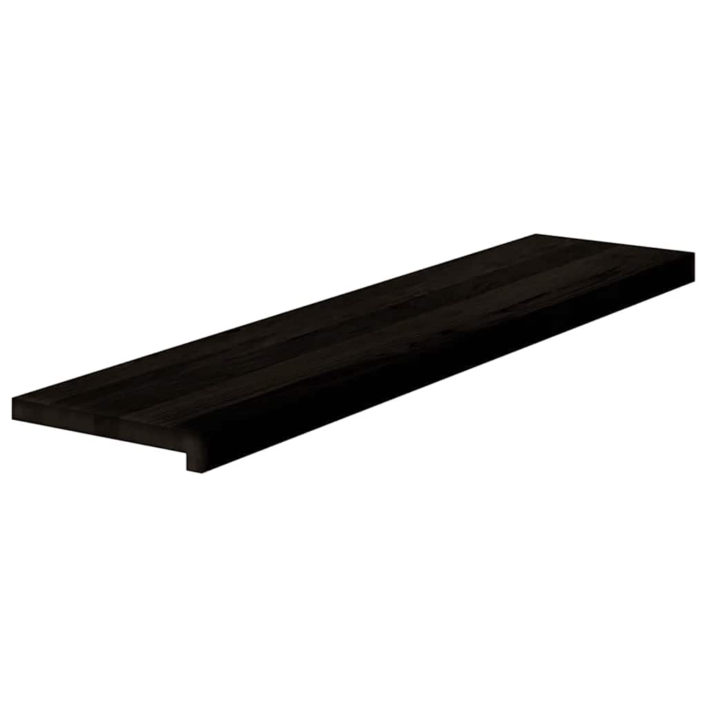 Lépcsőfokok 12 db barna-fekete 110x25x2 cm tömör fa tölgyfa 3
