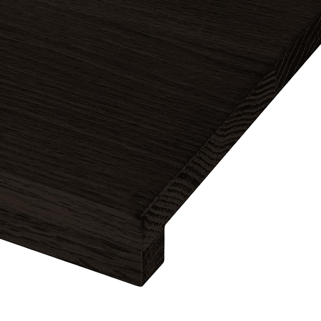 Lépcsőfokok 12 db barna-fekete 110x25x2 cm tömör fa tölgyfa 8