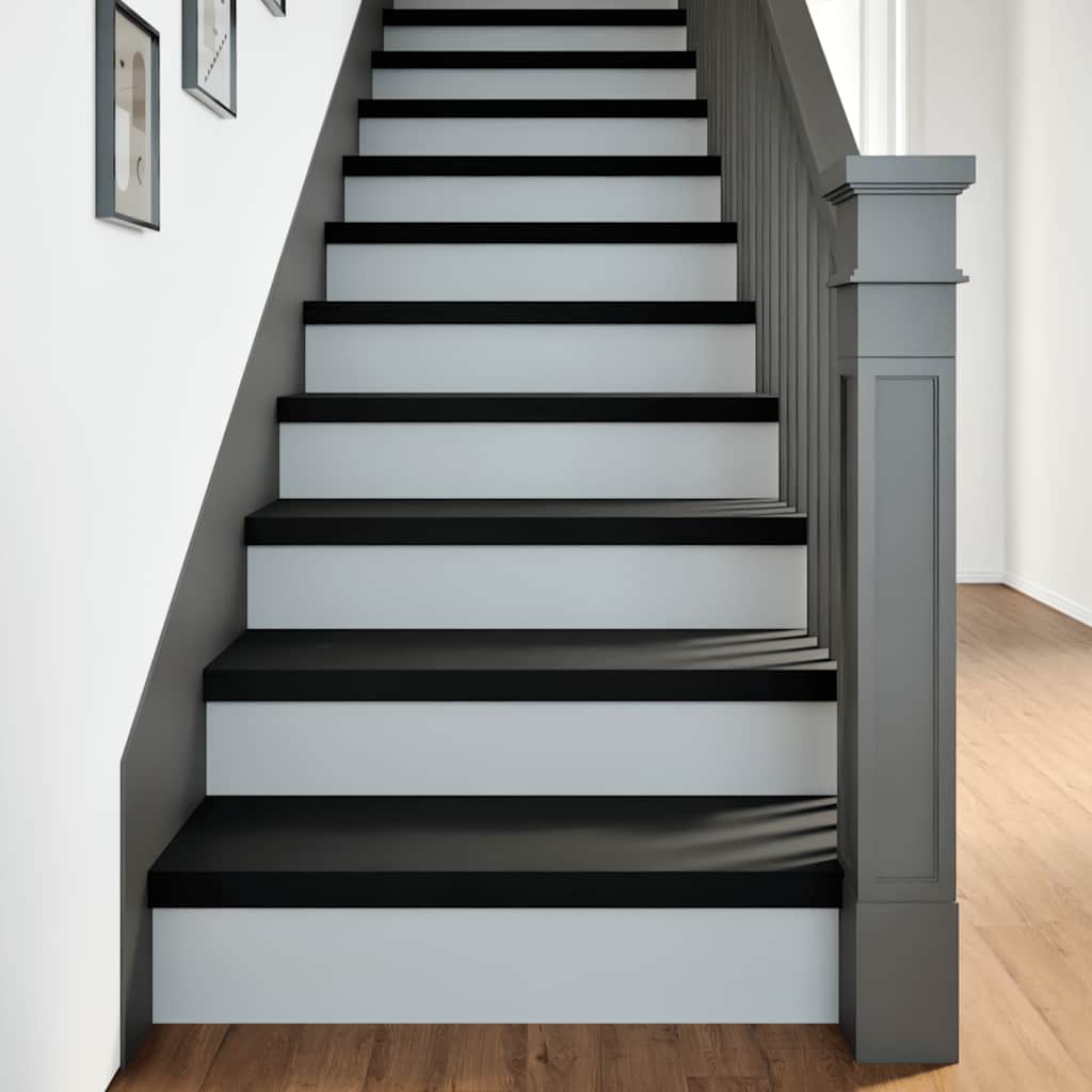 Lépcsőfokok 20 db barna-fekete 80x25x2 cm tömör fa tölgyfa