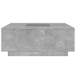 Betonszürke végtelen hatású LED-es dohányzóasztal 100x100x40 cm 7