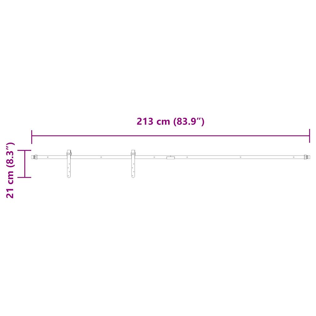 Tolószekrény ajtókészlet 213 cm szénacél 10