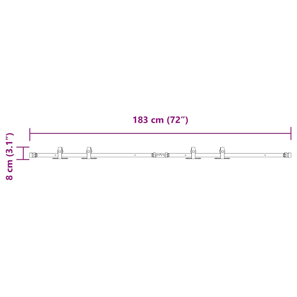 Tolószekrény ajtókészlet 183 cm szénacél 10
