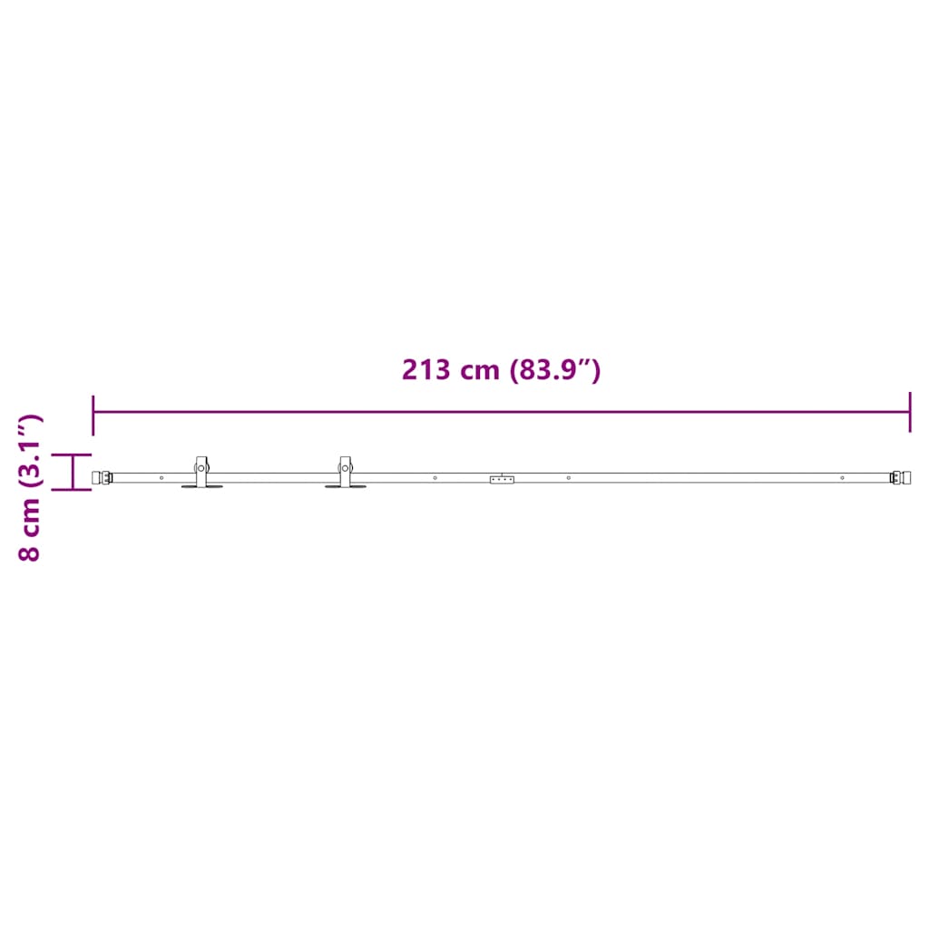 Tolószekrény ajtókészlet 213 cm szénacél 10