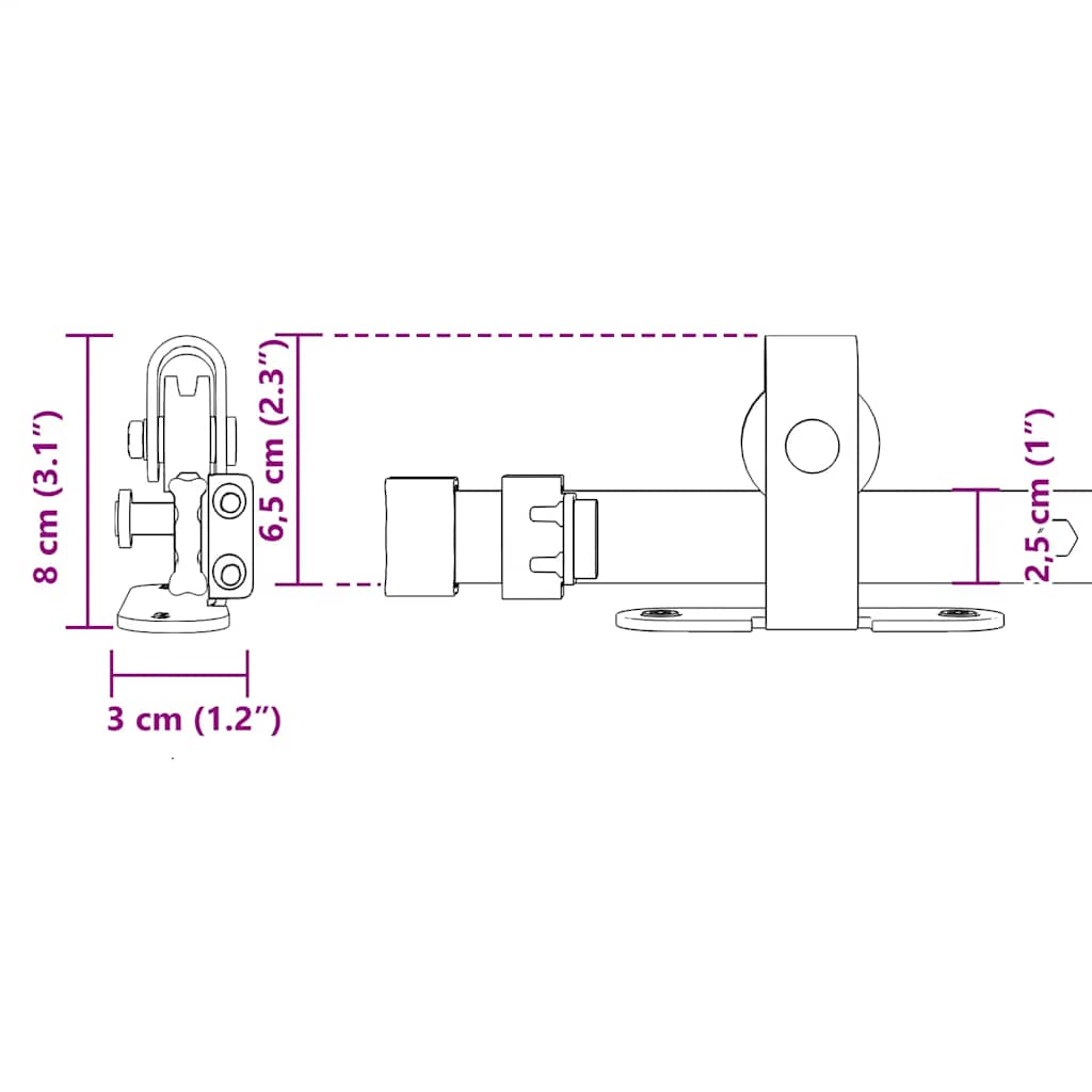 Tolószekrény ajtókészlet 213 cm szénacél 11