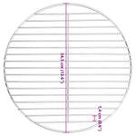 Kerek 304 rozsdamentes acél BBQ grillrács Ø34,5 cm 6