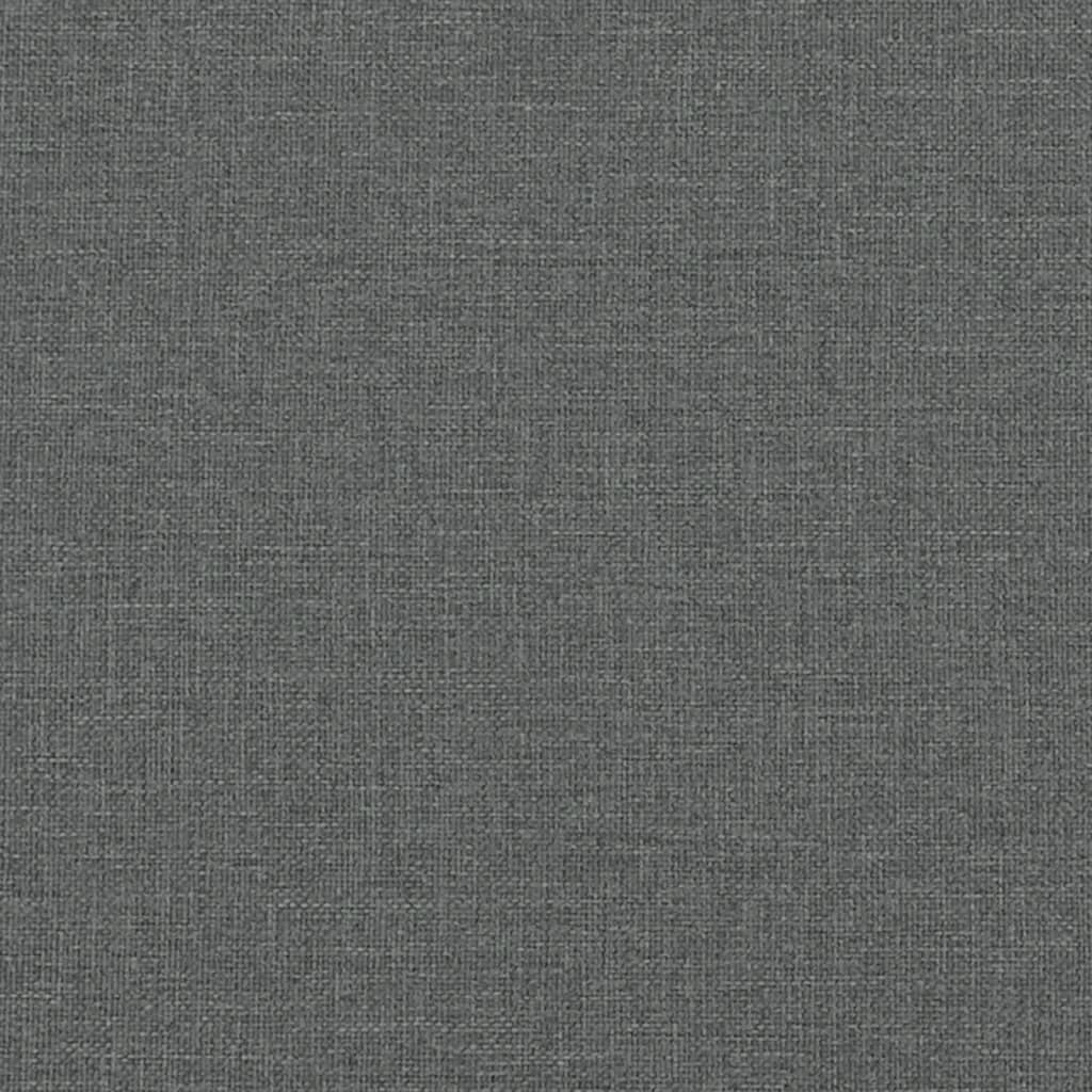Sötétszürke szövet rugós ágy matraccal 140 x 200 cm 11
