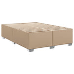 Cappuccino színű műbőr rugós ágy matraccal 140 x 200 cm 5
