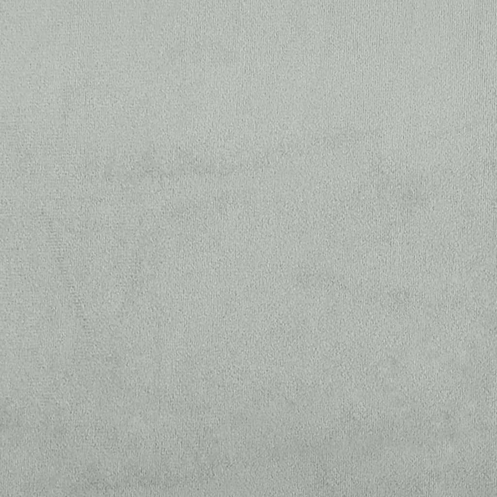 Világosszürke bársony rugós ágy matraccal 200x200 cm 12
