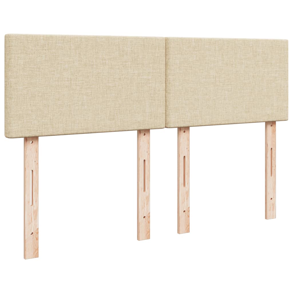 Krémszínű szövet rugós ágy matraccal 160 x 200 cm 7