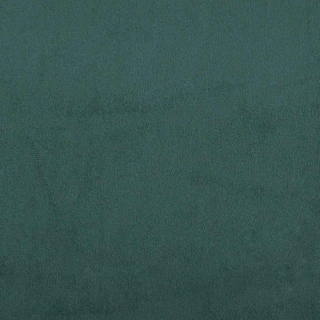 Sötétzöld bársony rugós ágy matraccal 140x200 cm 12