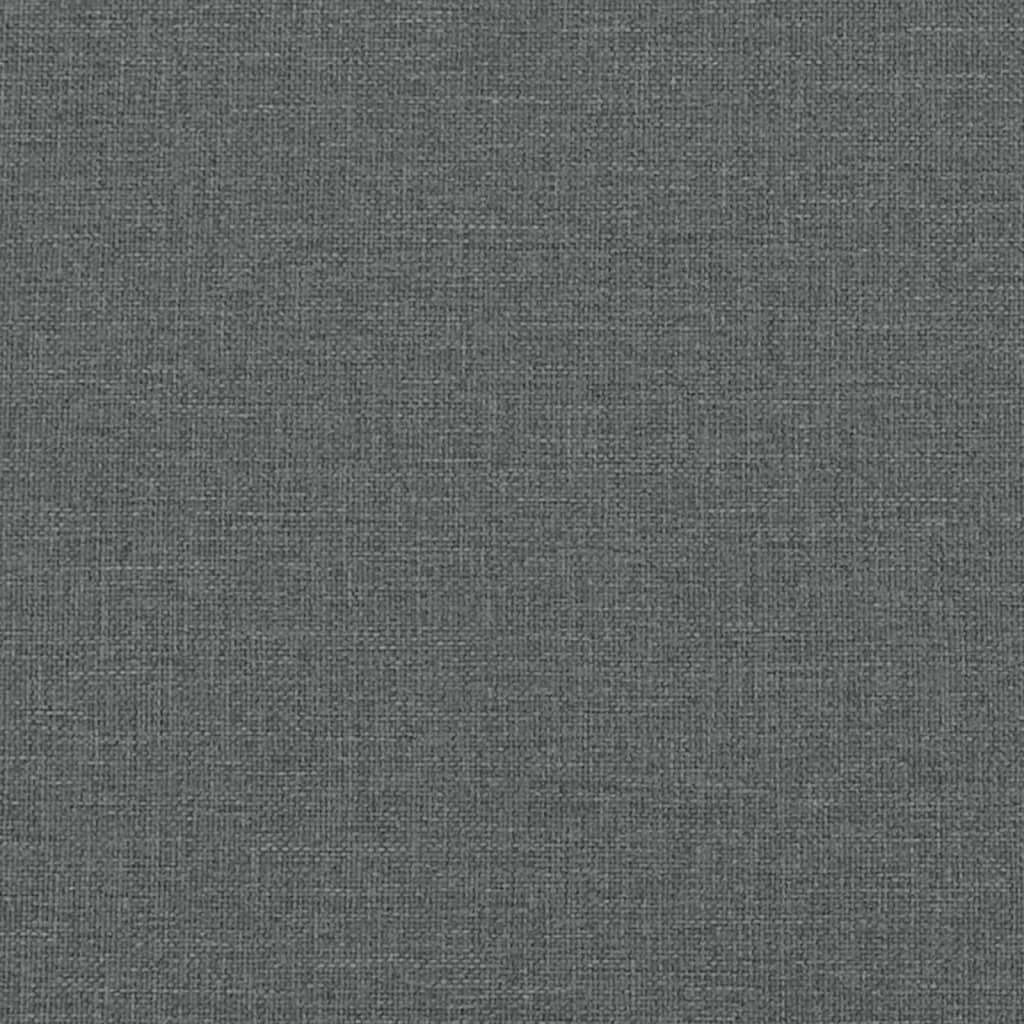 Sötétszürke szövet rugós ágy matraccal 200 x 200 cm 17