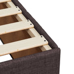 Sötétbarna szövet rugós ágy matraccal 160 x 200 cm 13