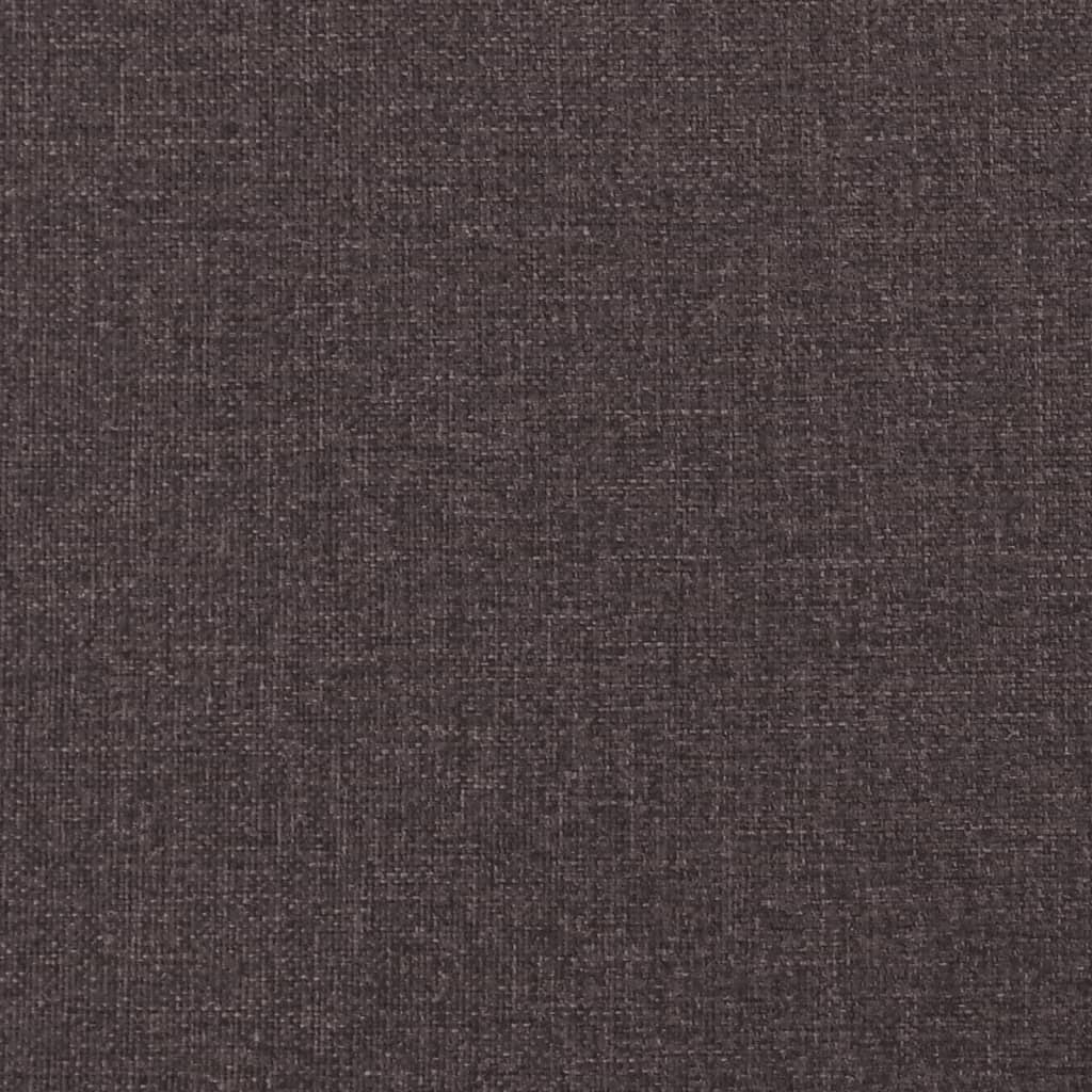 Sötétbarna szövet rugós ágy matraccal 200 x 200 cm 12
