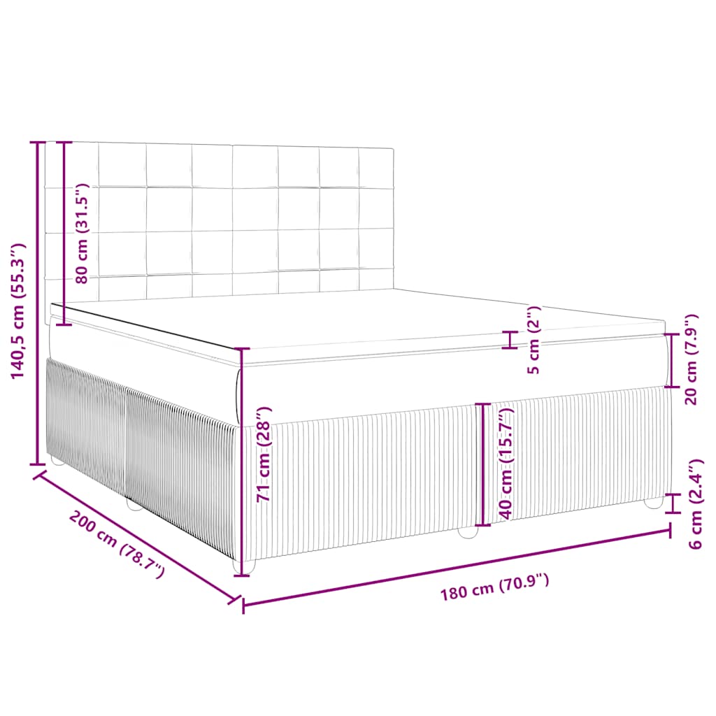 Krémszínű szövet rugós ágy matraccal 180 x 200 cm 13