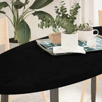 Sötétbarna tömör akácfa ovális alakú asztallap 140 x 60 x 4 cm