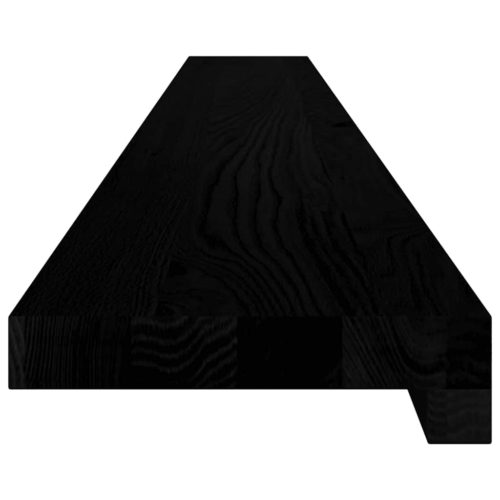 Ablakpárkányok 2 db barna-fekete 140x15x2 cm tömör fa tölgyfa 5