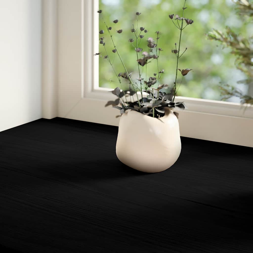 Ablakpárkányok 2 db barna-fekete 70x20x2 cm tömör fa tölgyfa 3
