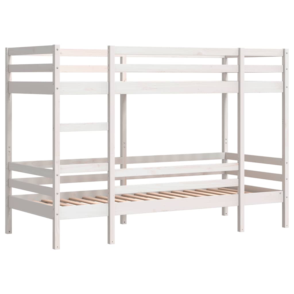 Fehér tömör fenyőfa emeletes ágy 90 x 200 cm 3