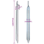 24 db V-alakú horganyzott acél sátorszeg 25 cm Ø20 mm 6