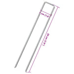 25 db U-alakú horganyzott acél földcövek 20 x 4 cm 5