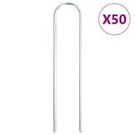 50 db U-alakú horganyzott acél földcövek 20 x 3,5 cm