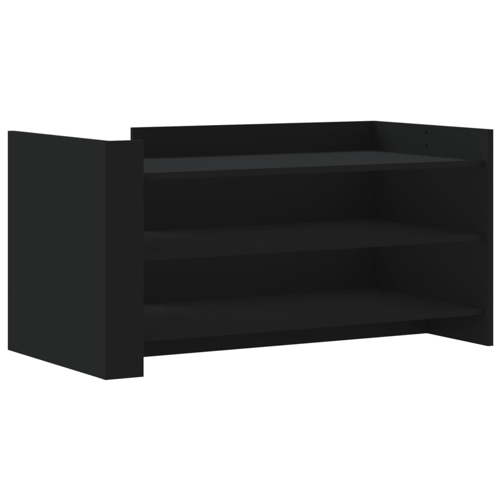 Fekete szerelt fa dohányzóasztal 100 x 50 x 50 cm 2