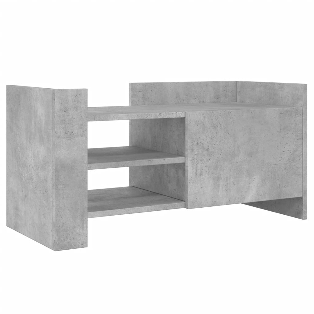 Betonszürke szerelt fa TV-szekrény 80 x 35 x 40 cm 2