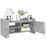 Betonszürke szerelt fa TV-szekrény 80 x 35 x 40 cm 3