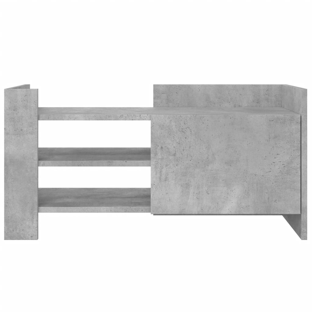 Betonszürke szerelt fa TV-szekrény 80 x 35 x 40 cm 4