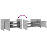 Betonszürke szerelt fa TV-szekrény 80 x 35 x 40 cm 7