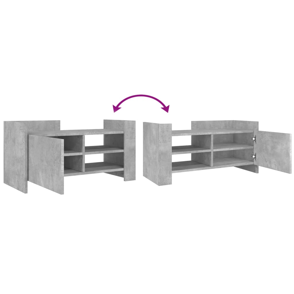 Betonszürke szerelt fa TV-szekrény 80 x 35 x 40 cm 7