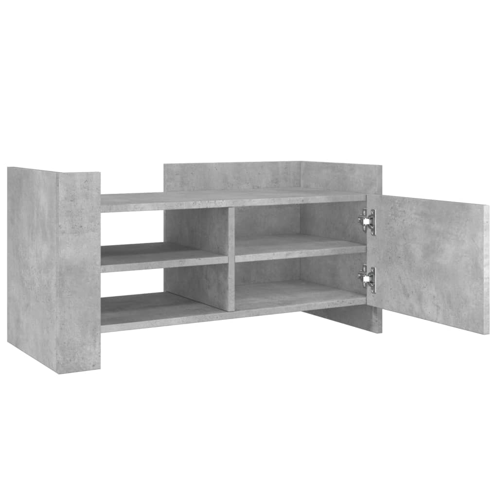 Betonszürke szerelt fa TV-szekrény 80 x 35 x 40 cm 8