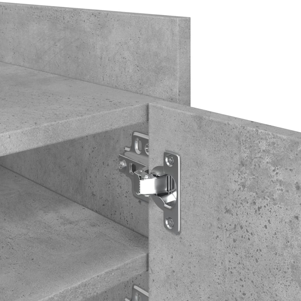Betonszürke szerelt fa TV-szekrény 80 x 35 x 40 cm 9
