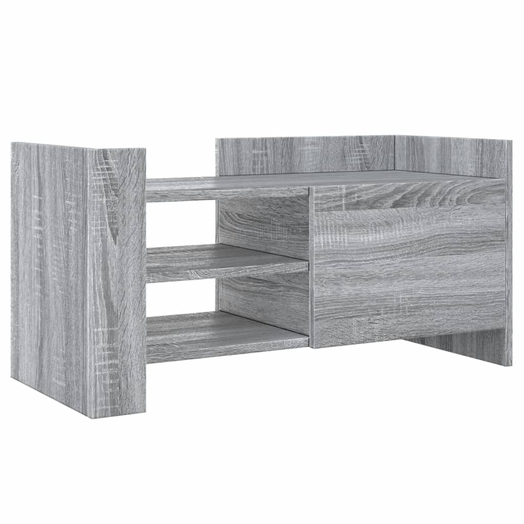 Szürke sonoma színű szerelt fa TV-szekrény 80 x 35 x 40 cm 2