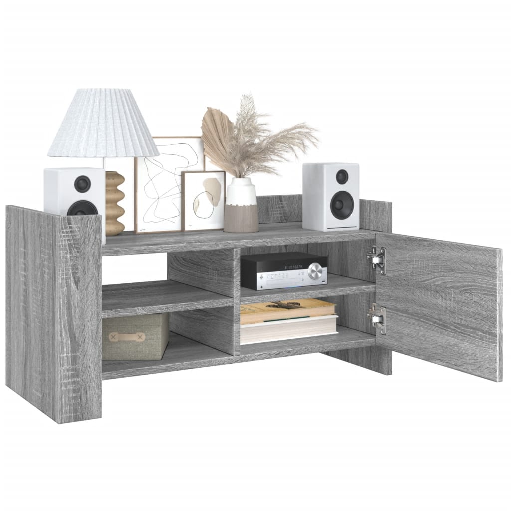 Szürke sonoma színű szerelt fa TV-szekrény 80 x 35 x 40 cm 3