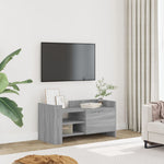 Szürke sonoma színű szerelt fa TV-szekrény 80 x 35 x 40 cm